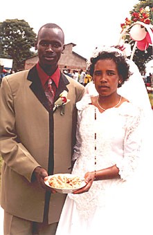 Senior runner Robert Cheseret and his new bride pose for a picture at the wedding ceremony in his hometown of Kapsabet, Kenya, on Aug. 11. This season the groom will run for his sixth overall Pacific 10 Conference Athlete of the Year award in addition to the five hes already won for cross country and track and field. 