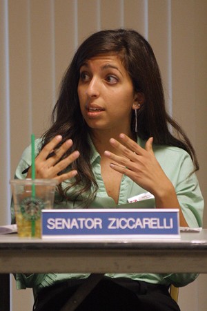 Gabby Ziccarelli advocates greater funding for A-Town during Wednesday nights ASUA senate meeting.