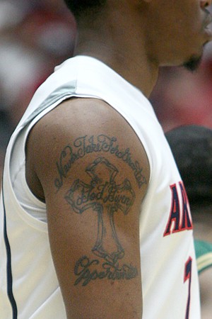 Fendi Onobuns tattoo says Never Take For Granted God-Given Opportunities.