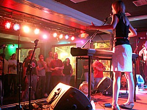 Fans watch Georgie James perform at Plush located at 340 E. Sixth St. Plush is one of the many venues located near the UA campus. 