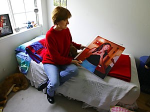 Jocelyn Combs sits in her daughter Michelles room at her house in Pleasanton, Calif., Saturday. Michelle died in a motorcycle accident in Tucson on Oct. 1. Combs says since her daughters death, her life has been in a fog. Michelles room is left just as it was when she left for Tucson.