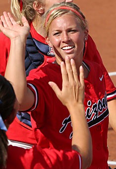 Sophomore pitcher Taryne Mowatt pitched a perfect game through 4 innings and struck out 11 batters this afternoon at Hillenbrand Stadium.  The Wildcats advanced past the NCAA Regionals with a 4-2 victory over Auburn.