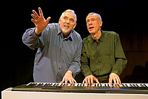 Jim Brochu, left, and partner Steve Schalchlin wrote and star in The Big Voice at the Invisible Theatre, 1400 N. First Ave. The play runs through Oct. 7.
