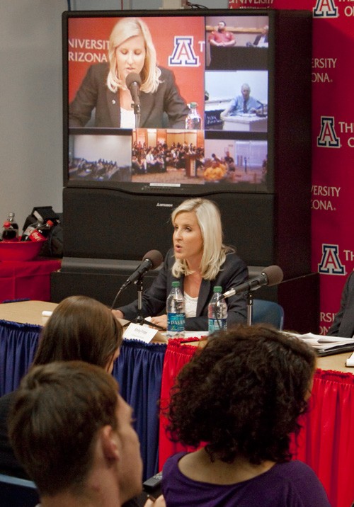 Janice Biancavilla / Arizona Daily Wildcat

Students speak about their concerns regarding tuition increase during the Arizona Board of Regents Meeting.
