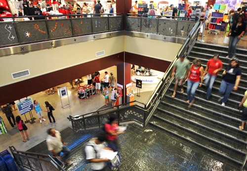Mike Christy / Arizona Daily Wildcat 

Students pack the UA BookStore for class textbooks and supplies Sunday, Aug. 22, 2010 before the first day of the Fall 2010 semester. The semester marks the unveiling of an entirely remodeled downstairs level for textbook shopping.