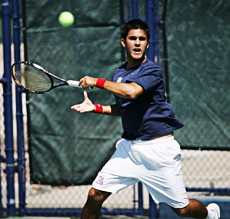 Liam Foley/ Arizona Daily Wildcat

The University of Arizona tennis team plays the Northwestern tennis team.