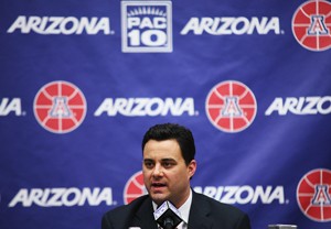 Sheldon Smith / Arizona Daily Wildcat

Arizona Basketballs new head coach, Sean Miller, speaks at press conference in McKale Center Tuesday morning. 