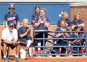 Claire C. Laurence/ Arizona Daily Wildcat

No. 1 softball defeated guest Longbeach 11-0 in five innings on Sunday.