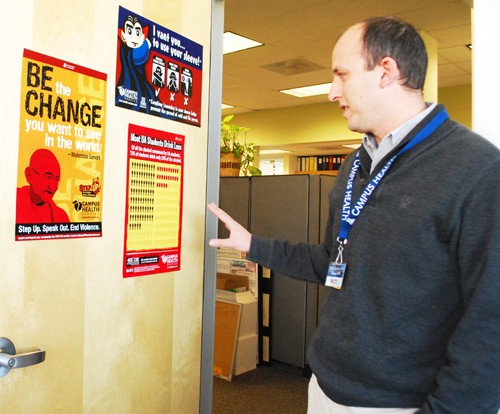 Valentina Martinelli/ Arizona Daily Wildcat

David Salafsky, the director of Health Promotion and Preventive Services, talks about the new methods campus health is utilizing to promote alcohol safety.  The fliers are placed in high traffic areas such as residence halls.