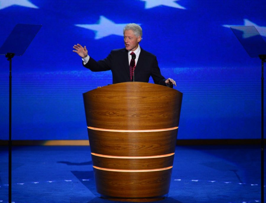 Former+President+Bill+Clinton+speaks+before+the+delegation+on+the+second+night+at+the+2012+Democratic+National+Convention+at+Time+Warner+Cable+Arena%2C+Wednesday%2C+September+5%2C+2012+in+Charlotte%2C+North+Carolina.+%28Harry+E.+Walker%2FMCT%29