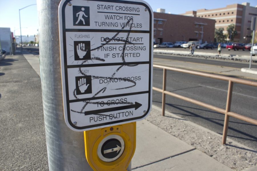 Hailey Eisenbach /  Arizona Daily Wildcat

Vandalism on the UA campus.