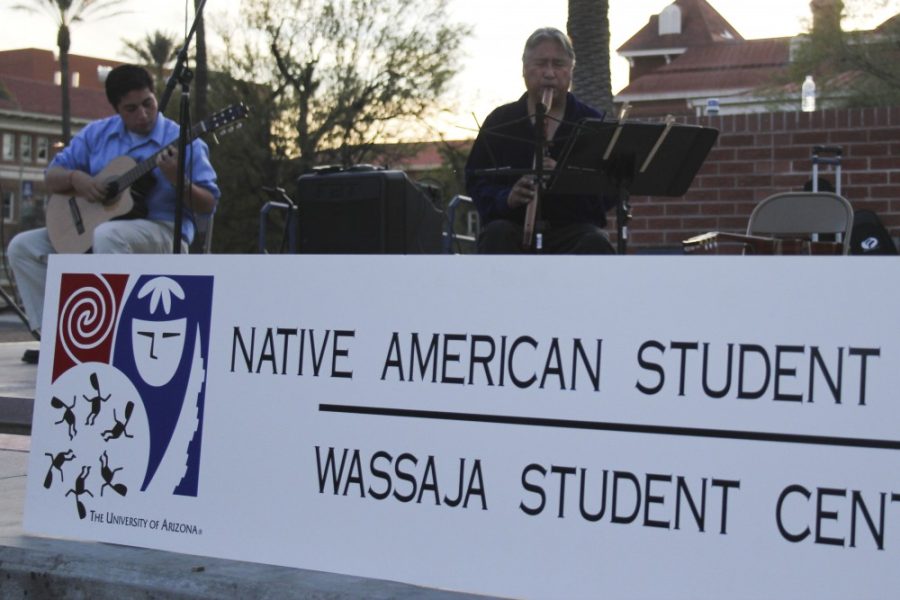 Kyle Wasson / Arizona Daily Wildcat

Native American Student Affrairs presented members from Wassaja Student Center, who performed a free concert on the UA Mall on Wednesday to raise awareness about Native culture.