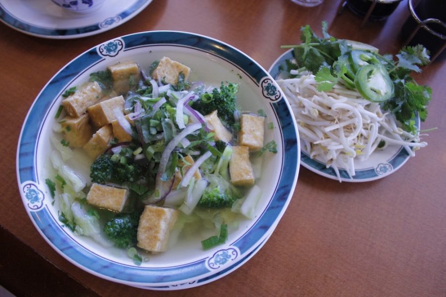 Jordin OConnor/  Arizona Daily Wildcat

Veggie spring rolls and veggie tofu pho at Miss Saigon and Saigon Pho