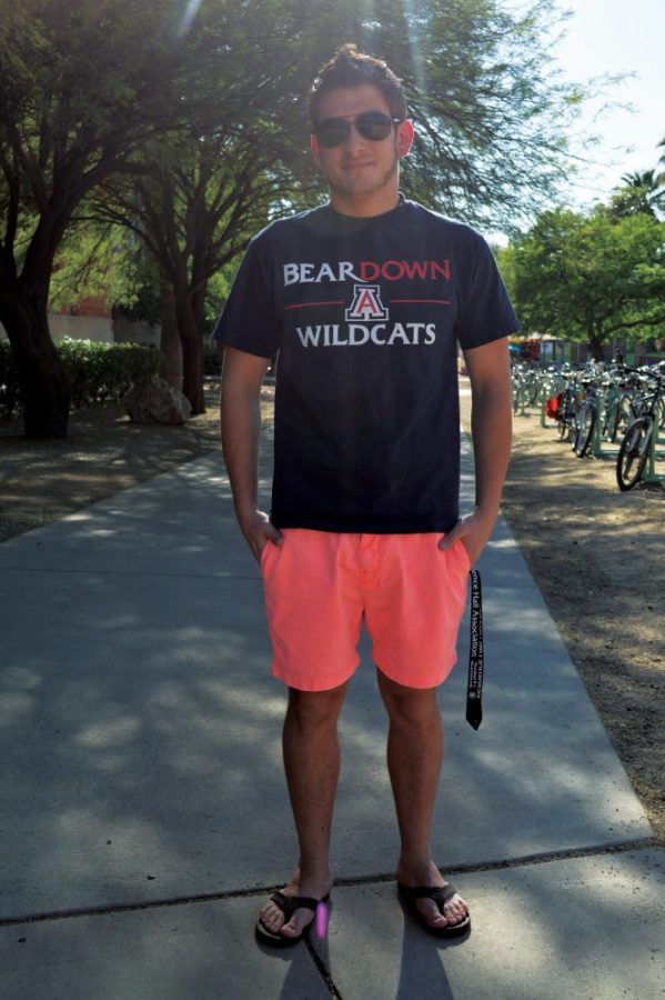 Ryan Revock /Arizona Daily Wildcat

Chris Anjanos, a nutritional sciences junior. (UA gear)