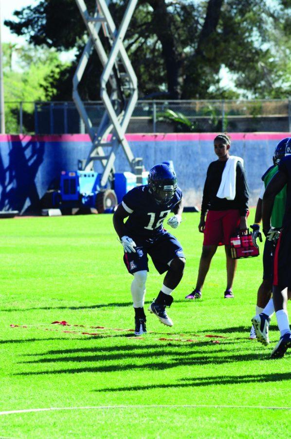 Tyler Baker  /  Arizona Daily Wildcat

The University of Arizonas Football during practice on Wednesday April 3.