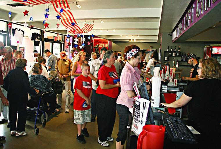 Concetion stands at The Loft as part of the 4th of July activities.