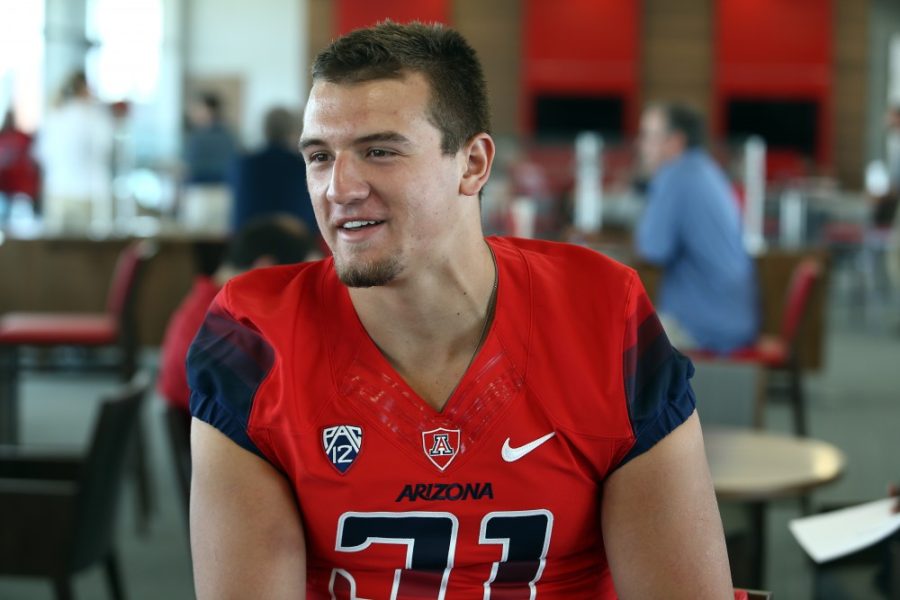 Tyler+Besh+%2F+Arizona+Summer+Wildcat%0A%0AFreshman+linebacker%2C+Scooby+Wright%2C+speaks+with+the+media+at+the+Arizona+football+media+day+held+in+the+new+Lowell-Stevens+Football+Facility+August+18%2C+2013.