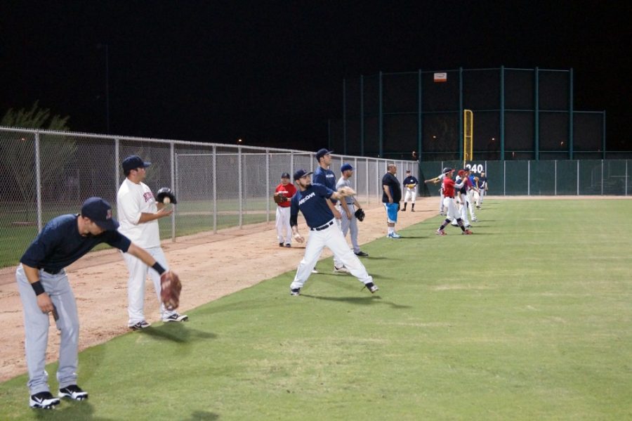 Cole Malham / The Daily Wildcat

UA club baseball team holds tryouts at Kino Sports Complex on Tuesday, Sept. 10, 2013.