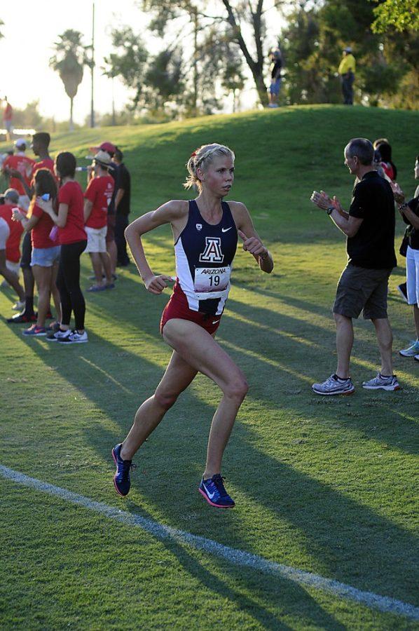 Tyler Baker / The Daily Wildcat

Maria Larsson runs in the Dave Murray Invitational in Tucson on Sept. 20.  