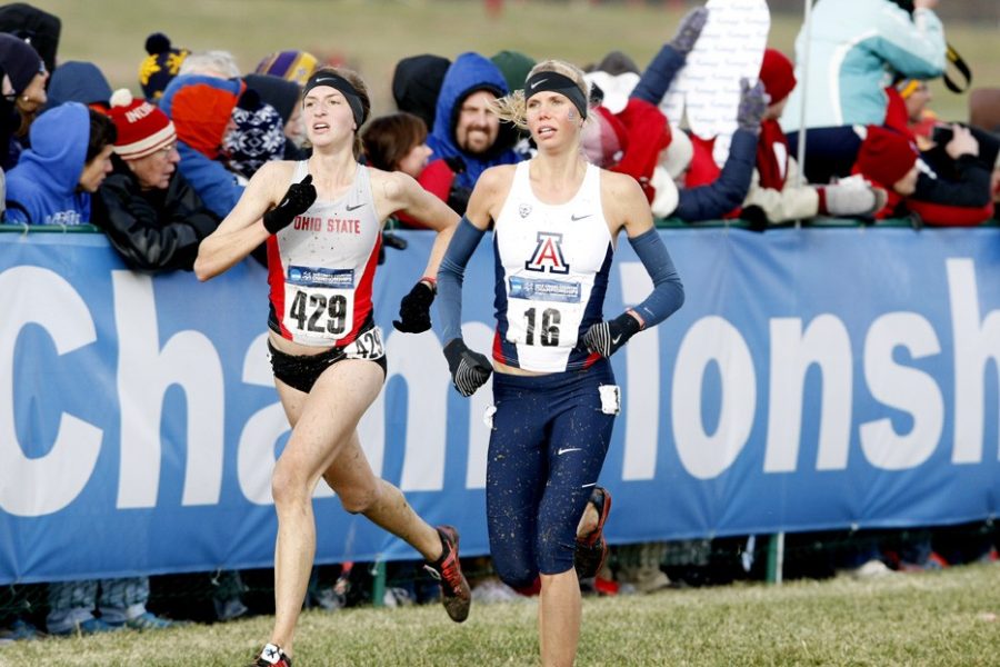 Photo+courtesy+of+Robert+Black%2FArizona+Athletics%0A%0AMaria+Larsson+%28right%29+runs+in+the+NCAA+Cross+Country+Championship+on+Saturday+in+Terre+Haute+Ind.++