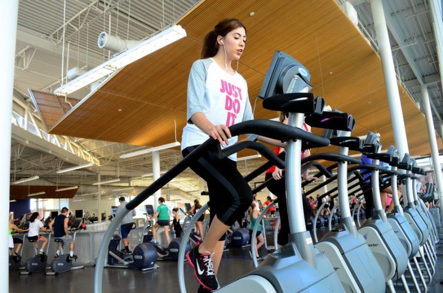 Grace Pierson / The Daily Wildcat

Griselle Busanez, a journalism major, does a cardio workout on the stairmaster to get ready for her best friends wedding in June.