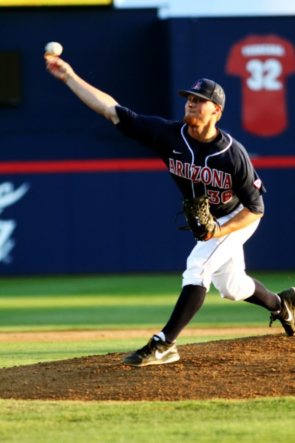 File Photo / The Daily Wildcat 

Freshman pitcher James Farris was named the Pac-12 Pitcher of the Week on Tuesday. The Arizona baseball team will play a double-header on Saturday against Alcorn State. 