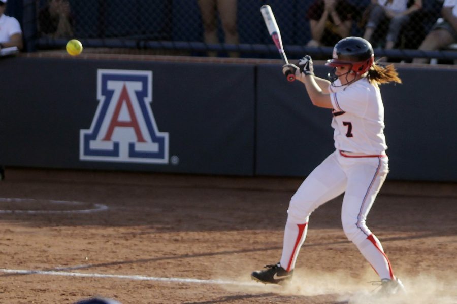 File+Photo%0A%0ASenior+outfielder+Alex+Lavine+hits+the+pitch+during+Arizonas+6-4+win+over+ASU+at+Hillenbrand+Memorial+Stadium+facility+on+Saturday+May+4%2C+2013.+