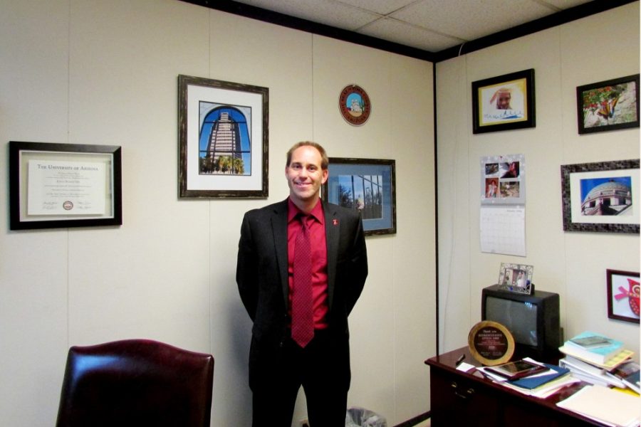 Ethan McSweeney/ The Daily Wildcat

State Rep. Ethan Orr (R-Tucson) stands in his office at the State Capitol on Thursday.                               