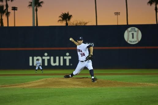 	Senior James Farris struck out nine in Arizona’s 13-1 win over Kent State at Hi Corbett Field on Feb. 14. Farris struck out 10 in a complete game shutout of Alcorn State on Saturday. 