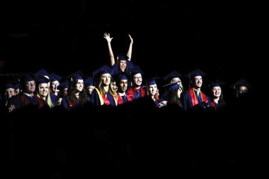 Savannah+Douglas+%2F+The+Daily+Wildcat+%0A%0AThe+UAs+149th+commencement+ceremony+was+held+at+the+end+of+last+fall+semester+in+the+McKale+center.+The+first+hour+consisted+of+a+series+of+speeches+by+representatives+from+the+Arizona+Board+of+Regents%2C+Student+Affairs+and+others.+The+last+half+hour+was+full+of+cheers+as+each+of+the+college