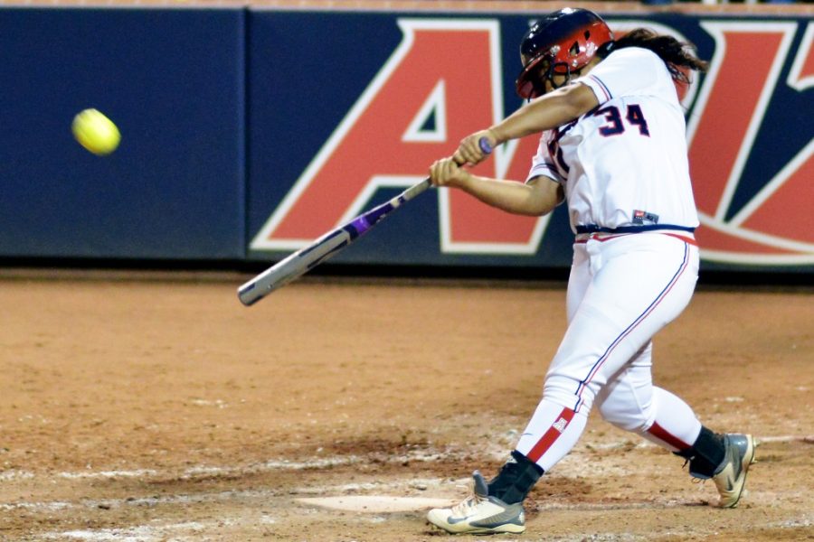 Tyler+Baker%2F+The+Daily+Wildcat%0A%0Aduring+Arizona+Softballs+18-12+win+against+Stanford+at+the+Rita+Hillenbrand+Stadium+on+April+4th.
