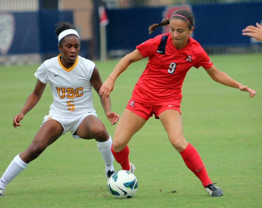 Cecilia Lisset Alvarez / The Daily Wildcat

Arizona Womens Soccer team lost against University of Southern California 0-3 on Friday, Sept. 26, 2014