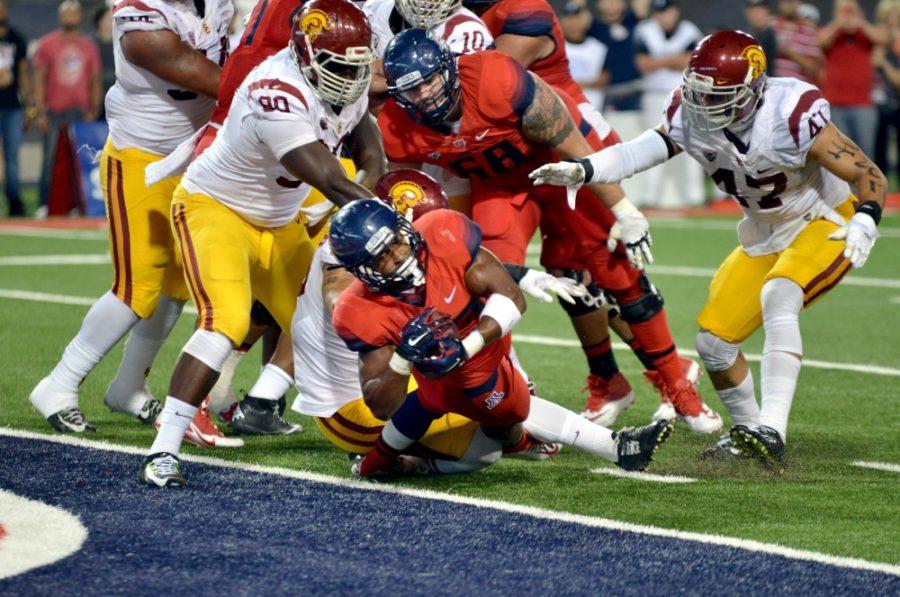 Tyler Baker / The Daily Wildcat

During the second half of Arizonas 28-26 loss to USC at Arizona Stadium on October 11th.