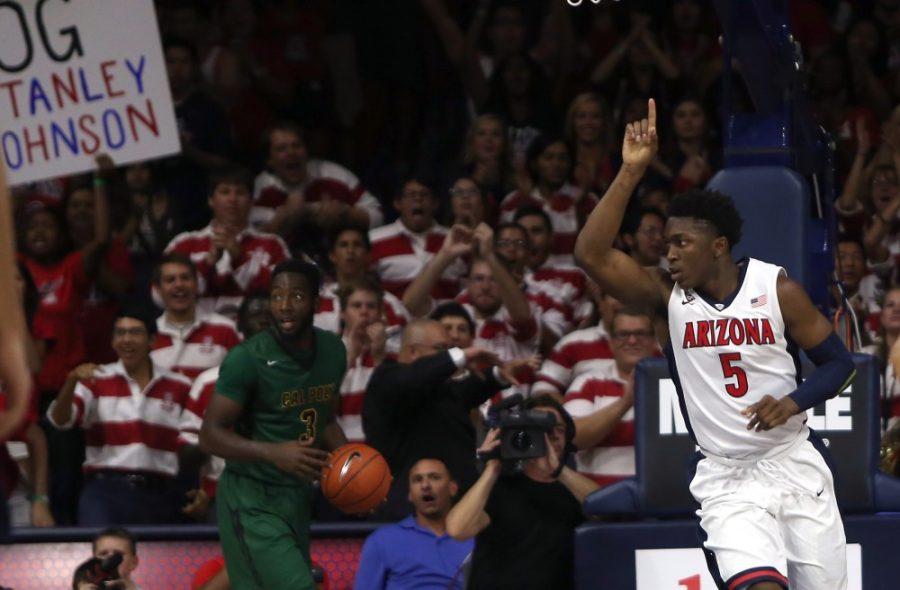 Arizona+forward+Stanley+Johnson+%285%29+celebrates+his+one+handed+dunk+during+the+first+half+of+Arizonas+67-51+win+against+Cal+Poly+Pomona+at+McKale+on+Sunday.%26%23160%3B