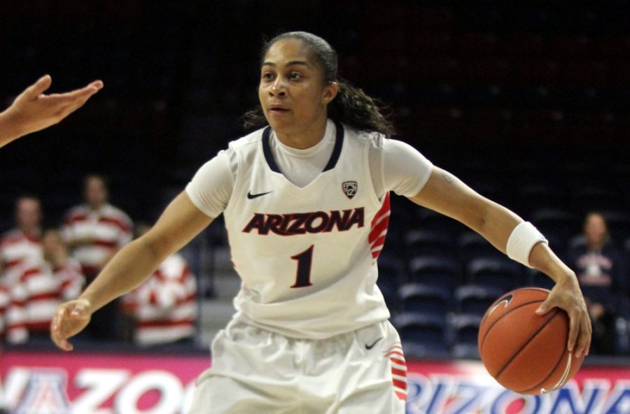 Arizona+womens+basketball+guard+Candice+Warthen+dribbles+upcourt+during+Arizonas+76-72+loss+to+CSU+Bakersfield+in+McKale+Center+on+Nov.+17.+After+losing+in+the+championship+game+of+the+FIU+Thanksgiving+Classic%2C+Warthen+and+the+Wildcats+take+on+Grambling+on+Wednesday.
