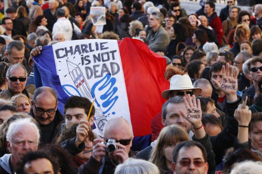 Thousands of people gather during a demonstration march in Marseille, France, on Saturday, Jan. 10, 2015, in support of the victims of this week's twin attacks in Paris. Hundreds of extra troops are being deployed around Paris after three days of terror in the French capital killed 17 people and left the nation in shock. (Launette Florian/Maxppp/Zuma Press/TNS)