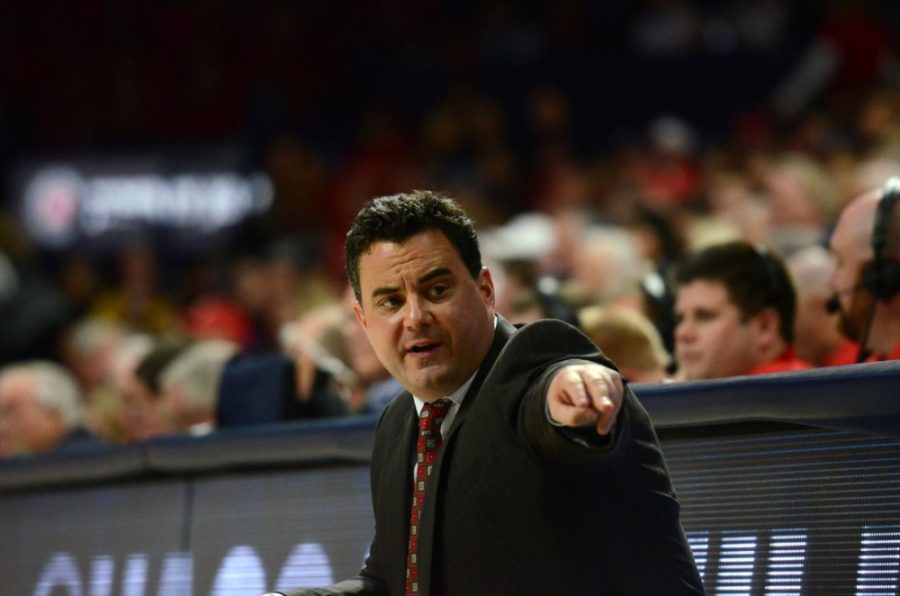 Arizona mens basketball head coach Sean Miller directs his team  during Arizonas 73-49 win against ASU in McKale Center on Jan. 4. After  losing two of their last four games, Miller and the Wildcats have a  chance to right the ship against Colorado today.