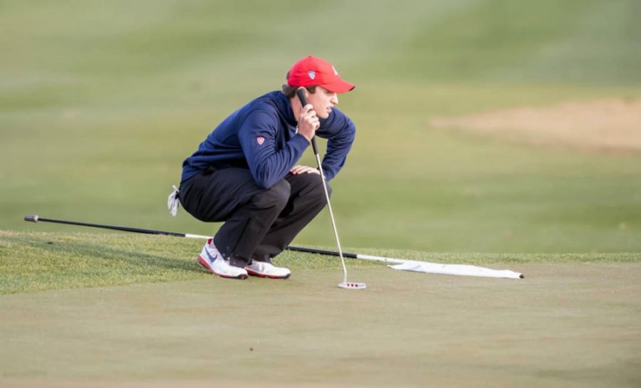 Courtesy of Arizona Athletics Arizona mens golfer Henry Cunningham  observes the outcome of his shot during Arizonas seventh-place (865,   13) performance during the Arizona Intercollegiate Tournament from Jan.  26-27. ASU won the AIT with a score of 12 under par.