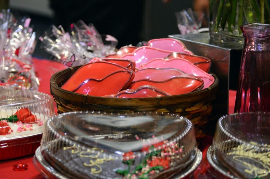 Valentines Day gifts being sold in the Student Union on Thursday, February 12.