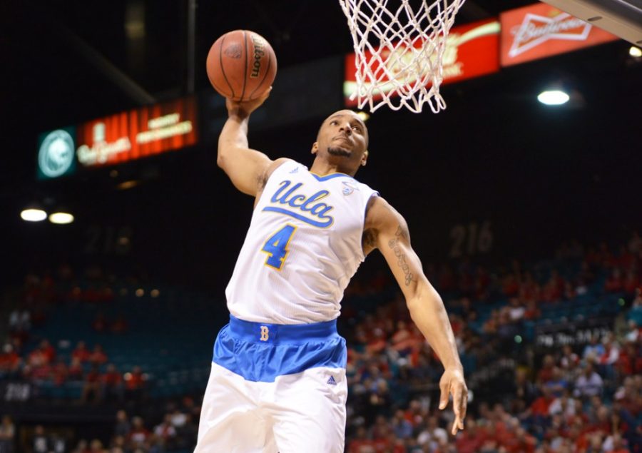 UCLA guard Norman Powell (4) goes to make a dunk during UCLAs 96-70 win against USC in the MGM Grand Garden Arena in Las Vegas, Nev. on Thursday.