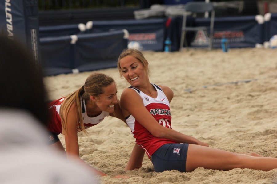 On Saturday, Arizona hosted sand volleyballs annual Red-Blue Game on the Jiminez Field. The scrimmage amongst all the players was the beginning of the sand volleyball season.  