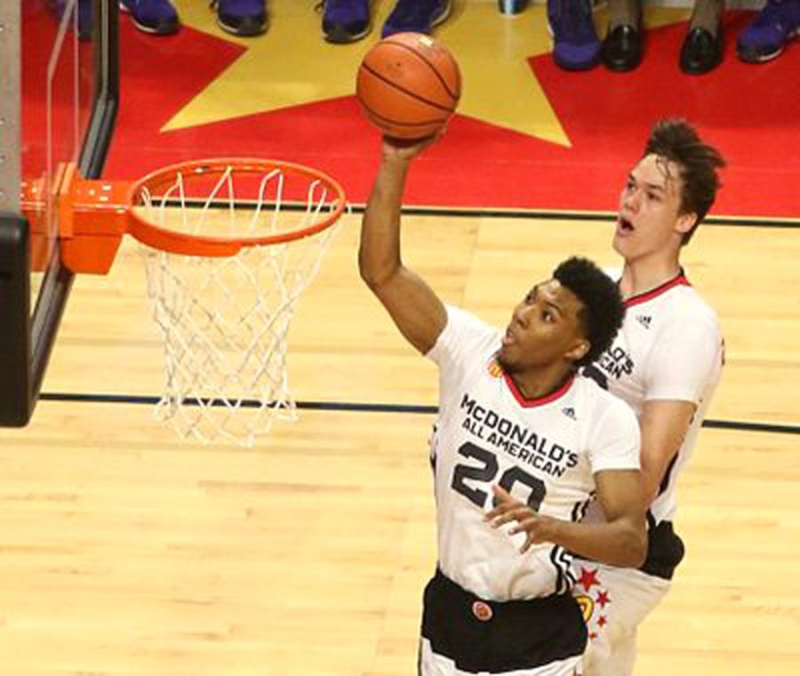 Courtesy of TonyTheTigerArizona mens basketball signee Allonzo Trier attempts one of his 18 shots during the 2015 McDonalds All-American Game in the United Center in Chicago, Ill., on April 1. Trier highlights Arizonas recruiting class and should be a key factor in Arizonas success during the 2015-16 season.  