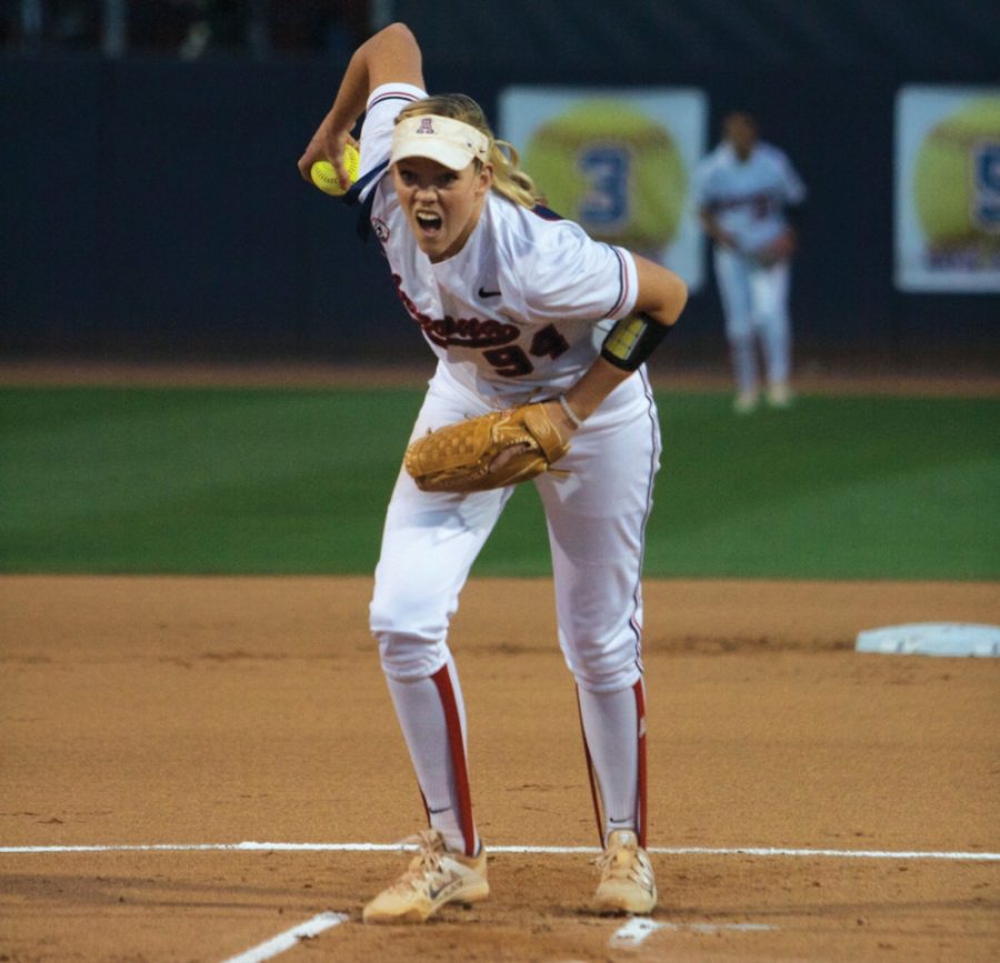 Arizona pitcher Michelle Floyd (94) prepares to deliever a pitch during Arizonas 3-0 loss to Oregon at Hillenbrand Stadium on May 7. The Wildcats havent appeared in the Womens College World Series since 2010. 