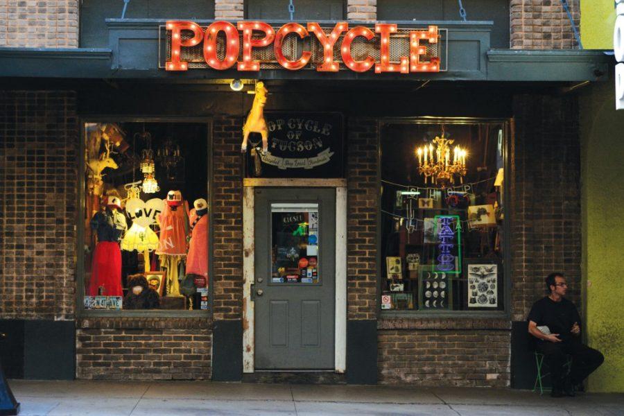 Pop-Cycle, a shop selling recycled and up-cycled art, is located at 422 N. Fourth Ave. They also sell vintage artworks.