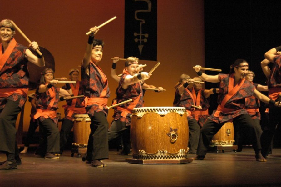 Courtesy of Tucson TaikoOdaiko Sonora performs on stage. Odaiko Sonora will be performing this weekend at Tucson Meet Yourself.