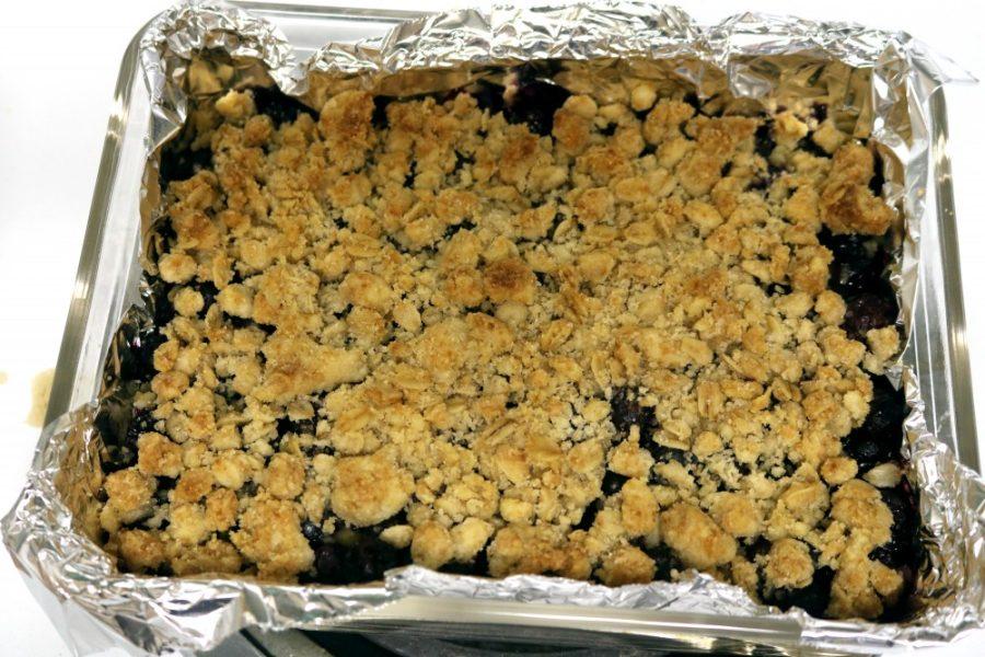 Blueberry oatmeal crumble bars fresh out of the oven are the first successful DIY challenge attempted by the Daily Wildcat. These blueberry bars are sweet and delicious, good for any occasion.