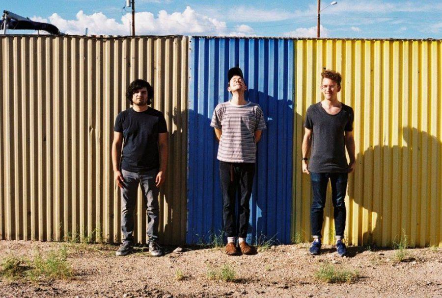 The three members of local Tucson rock group Macaulay Vulcan pose against a wall. The groups live performance sounds nearly identical to its recorded music.