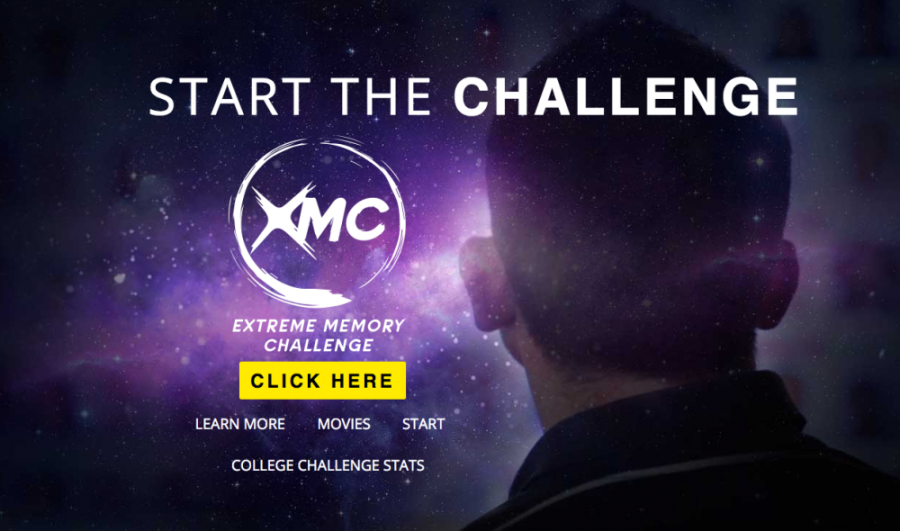 The front page of the Extreme Memory Challenge.
