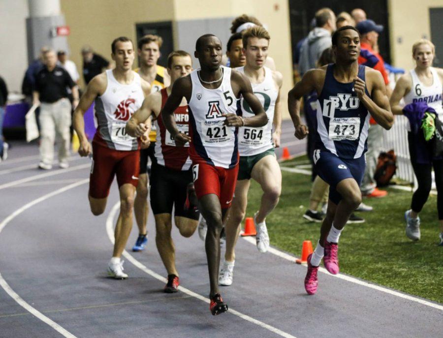 Arizona+track+and+field+athlete+Colins+Kibet+runs+a+race+during+the+two-day+Armory+Track+Invite+on+Feb+5-6.+Kibet+tied+his+personal+record+in+the+800-meter+race+at+1%3A48.85.