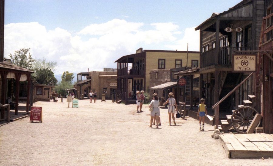 A view of a street in Old Tucson, a famous movie studio located west of Tucson. Widescreen Wednesdays celebrate Tucsons film history with screenings of movies featuring the Southwest, like this weeks Alice Doesnt Live Here Anymore.